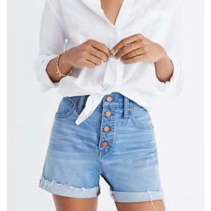 ☀️ Madewell High-Rise Button Front Short Sz 29